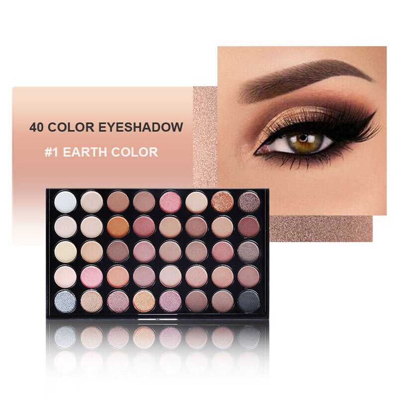 Female eye shadow board, 40 colors, matte makeup paint makeup