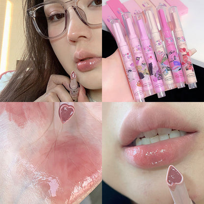 Herzförmiger Lippenstiftstift für Mädchen, Lippen-Make-up von DuDu Lip 